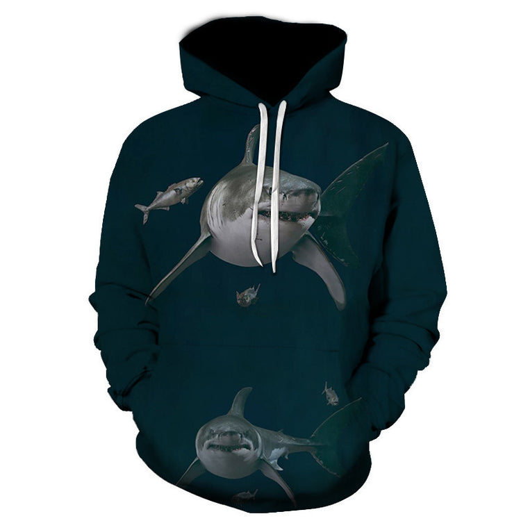 Shark Pullover Loose Hoodie For Men And Women 3 D Hoodies