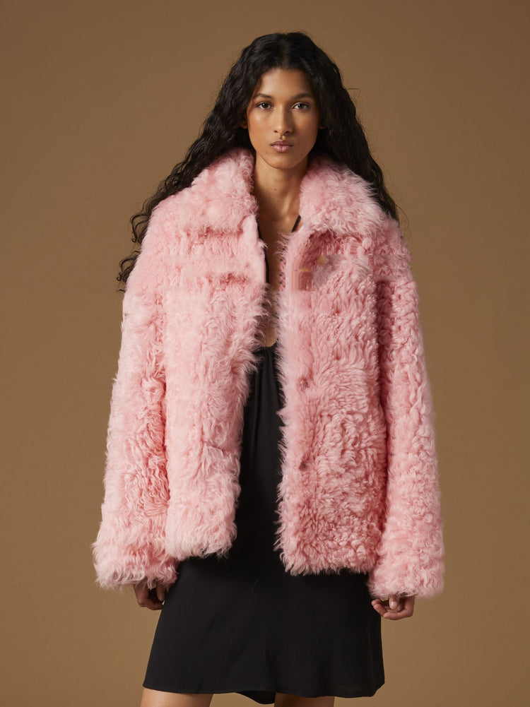 Lamb Wool Coat Women&