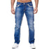 Men Jeans With Pockets Straight Pants Business Casual Daily Streetwear Trousers Men&